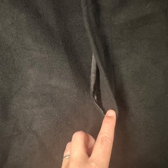 Lauren Ralph Lauren Wool Blend Overcoat Mens‎ 48R Black Jake Collared Jacket - Picture 5 of 14